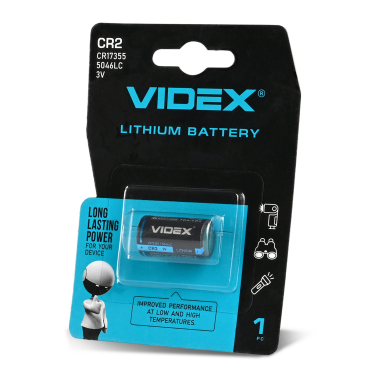 Батарейка літієва Videx CR2 1шт BLISTER CARD - фото