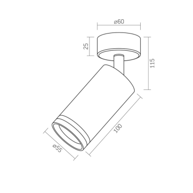 Світильник VIDEX під лампу GU10 SPF05B накладний поворотний білий - фото №4
