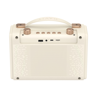 Портативна ретро колонка караоке HAVIT SK823BT 16W RGB Beige - фото №7
