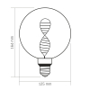 LED лампа VIDEX Filament VL-DNA-G125-C 3.5W E27 1800K - фото №3
