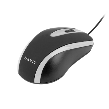 Дротова миша HAVIT HV-MS753 USB Black/Gray (1000 DPI, 3 кл) - photo №4