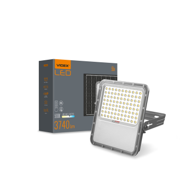 LED Solar Floodlight VIDEX VL-FSO5-3005 3740Lm 5000K