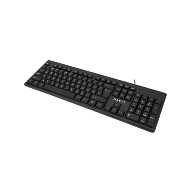 Дротова клавіатура HAVIT HV-KB2001 USB Black - photo №3