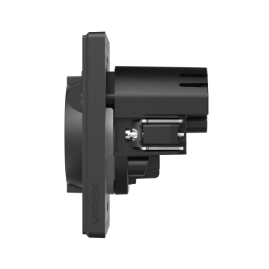Розетка одинарна із заземленням USB-A+C 20W вугільно-чорна VIDEX NOTA (VF-NT-SK1GUC-BL) - фото №3
