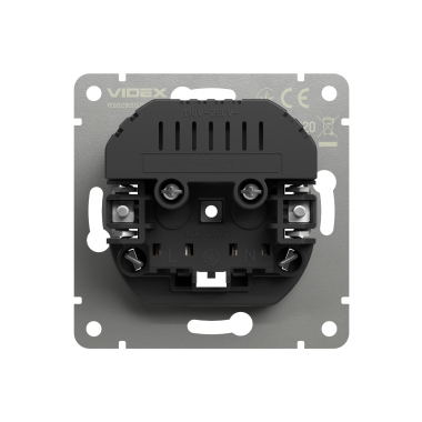 Розетка одинарна із заземленням USB-A+C 20W вугільно-чорна VIDEX NOTA (VF-NT-SK1GUC-BL) - фото №4