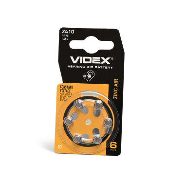 Батарейка повітряно цинкова Videx ZA10 (PR70) BLISTER 6 - фото