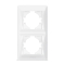 Рамка біла на 2 місця вертикальна VIDEX BINERA - фото