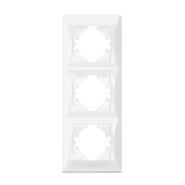 Рамка біла на 3 місця вертикальна VIDEX BINERA - фото