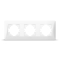 Frame 3 gang horizontal white VIDEX BINERA - photo