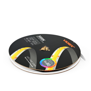 LED COB Strip Light VIDEX DC24V 55W 5M 3000K Ra80 IP20 (VL-LSTCB320-24113-B5) - photo №4