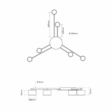 Світильник VIDEX під лампу 6xGX53 накладний Білий VL-SPF21B-W - фото №4