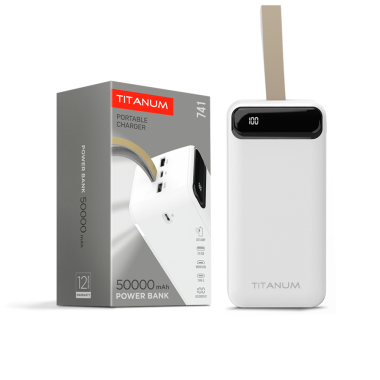 Повербанк TITANUM 741 White 50000mAh - фото