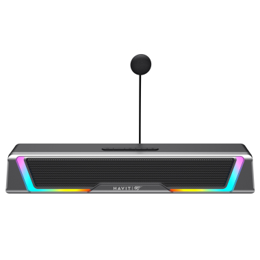 Ігрова колонка SOUNDBAR HAVIT SK221 6W USB+BT RGB Black+Gray - фото №7