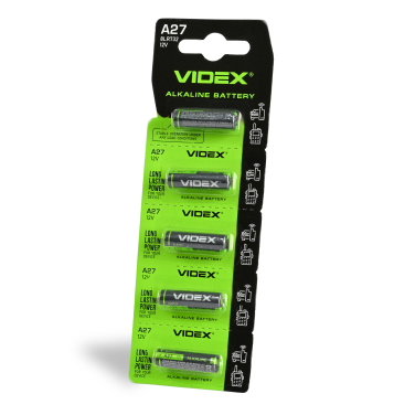 Alkaline Battery VIDEX А27 5pcs BLISTER CARD