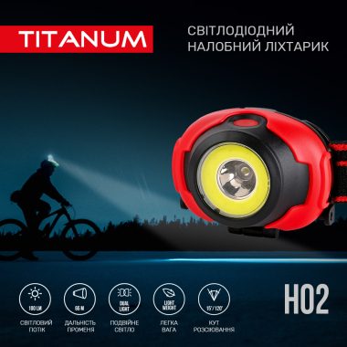 Налобний світлодіодний ліхтарик TITANUM TLF-H02 100Lm 6500K - фото №3