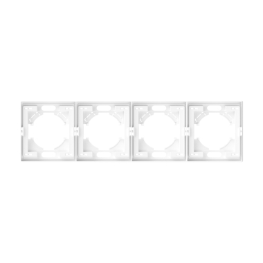 Frame 4 gang horizontal white matte VIDEX NOTA (VF-NT-FR4H-WH) - photo