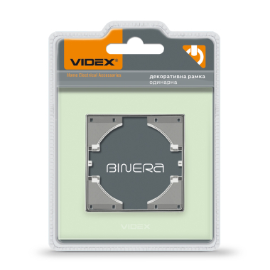 Рамка зелене скло одинарна горизонтальна VIDEX BINERA - фото