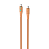 Кабель USB-C to USB-C HAVIT HV-CB6254 PD60W 3A 1м з LED індикатором Orange - фото 