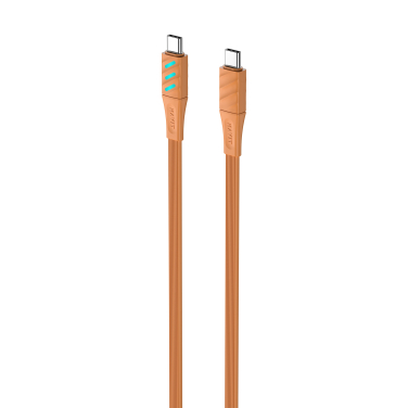 Кабель USB-C to USB-C HAVIT HV-CB6254 PD60W 3A 1м з LED індикатором Orange - фото