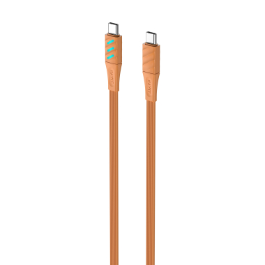 Кабель USB-C to USB-C HAVIT HV-CB6254 PD60W 3A 1м з LED індикатором Orange - фото
