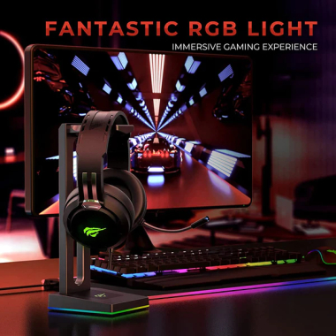 Ігрові навушники з мікрофоном HAVIT HV-H2010d RGB Black - photo №6