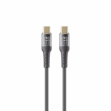 Кабель USB-C to USB-C HAVIT HV-CB6240 PD60W 3A 1м - фото