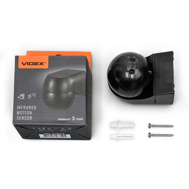 Датчик руху та освітленості VIDEX VL-SPW11B 220V 800W IP44 інфрачервоний чорний - фото №8