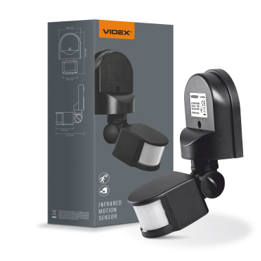 Датчик руху та освітленості VIDEX VL-SPW02B 220V 1200W інфрачервоний - фото