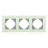 Рамка зелене скло на 3 місця горизонтальна VIDEX BINERA - фото №2