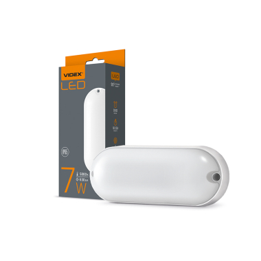 LED світильник IP65 овальний VIDEX 7W 5000K білий - фото