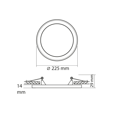 LED світильник вбудований з декоративною підсвіткою VIDEX DL4R 18W+6W 5000K+2700K 220V - фото №11