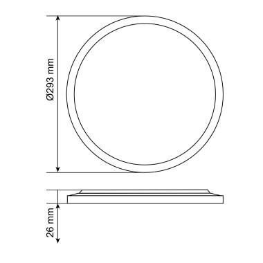 LED світильник з декоративною підсвіткою VIDEX DL5R 22W 3000K-4000K-5000K Black - фото №10
