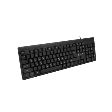 Дротова клавіатура HAVIT HV-KB2001 USB Black - photo №4