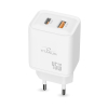Зарядний пристрій TITANUM CH45AC GaN 45W USB-A+USB-C White - фото №2