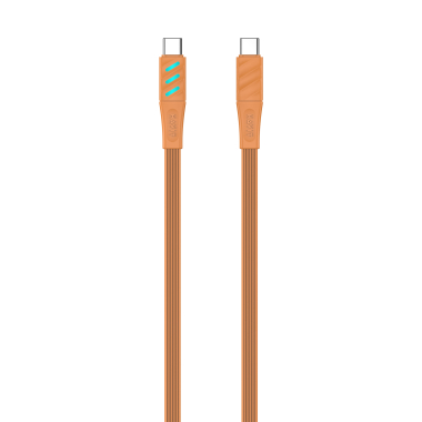 Кабель USB-C to USB-C HAVIT HV-CB6254 PD60W 3A 1м з LED індикатором Orange - фото №2