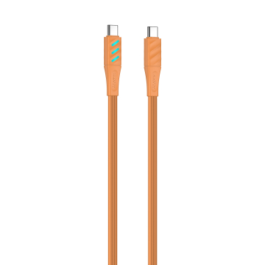 Кабель USB-C to USB-C HAVIT HV-CB6254 PD60W 3A 1м з LED індикатором Orange - фото №3