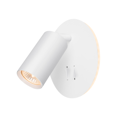 Світильник VIDEX під лампу GU10 настінний з підсвіткою та кнопкою білий (VL-SPF24E-W) - фото №2