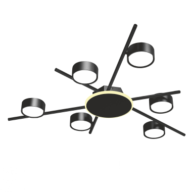 Ceiling Spotlight Luminaire VIDEX for 6xGX53 lamp VL-SPF22B-BB Black - photo №2