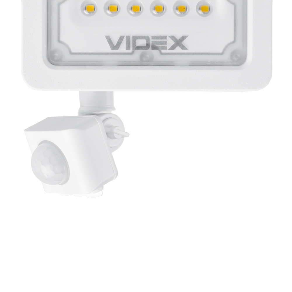 LED прожектор VIDEX F2e 10W 5000K з датчиком руху та освітленості