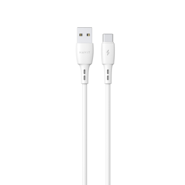 Кабель USB - USB-C HAVIT CB620C-L 3A 2м White - фото
