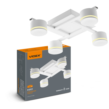 Світильник VIDEX під лампу 4xGX53 накладний Білий (VL-SPF31-4W) - photo