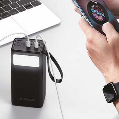 Повербанк 40000mAh TITANUM SP04P PD65W Black - фото №8