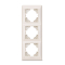 Рамка кремова на 3 місця вертикальна VIDEX BINERA - фото