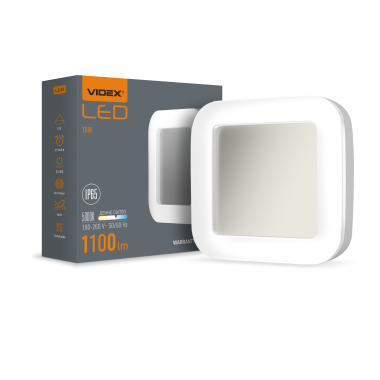 LED lamp ART IP65 square VIDEX 15W 5000K - photo