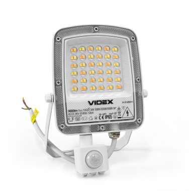 LED Floodlight VIDEX F5 30W 3000-5000-6500K with motion sensor 230V White (VL-F5-030CW-S) - photo №3