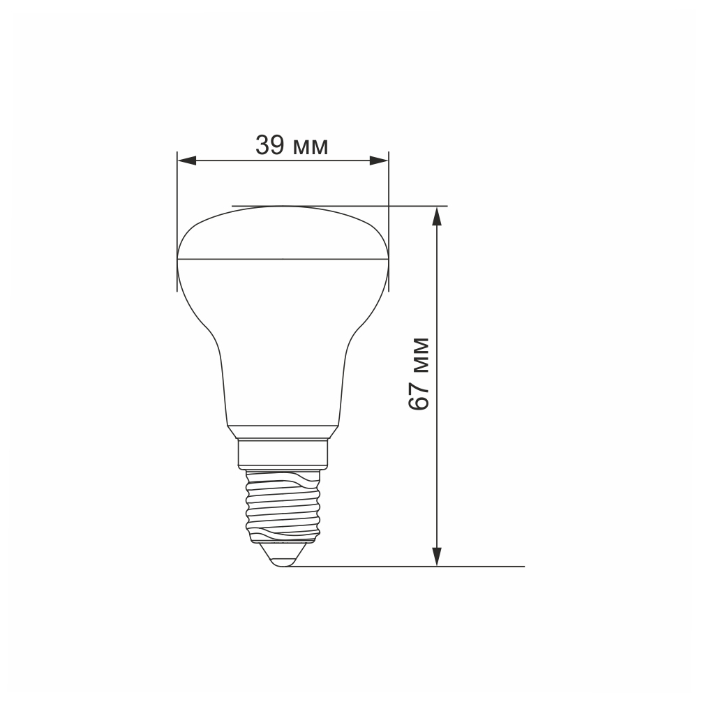 LED лампа VIDEX  R39e 4W E14 3000K