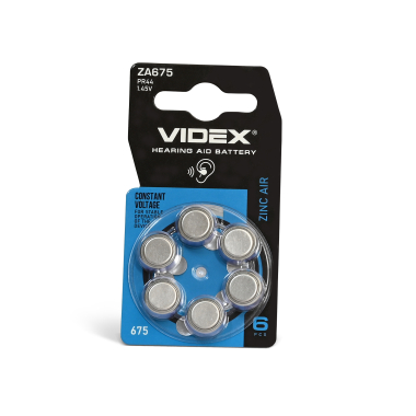 Батарейка повітряно цинкова Videx ZA675 (PR44) BLISTER 6 - фото
