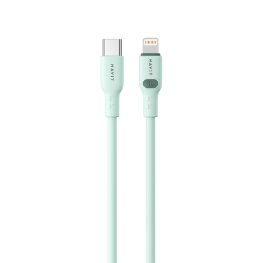 Кабель USB-C - Lightning HAVIT HV-CB6281 PD30W 3A 1м Green - фото