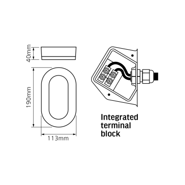 LED світильник ART IP65 овальний VIDEX VLE-BHFO-115 11W 5000K 220V - фото №5