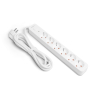 POWER STRIP VIDEX ONCORD w/grounding 6-Way 3m w/Switch White - photo №2